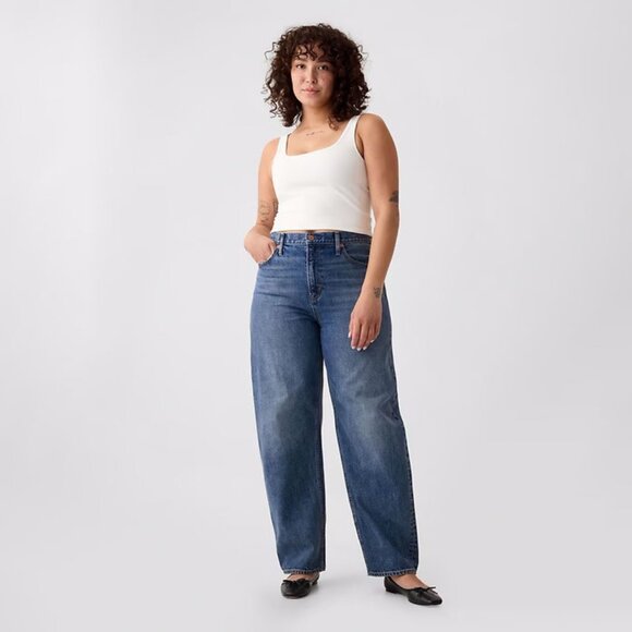 GAP Women’s High Rise Barrel Jeans Light Blue Size 29 8P - Picture 1 of 6